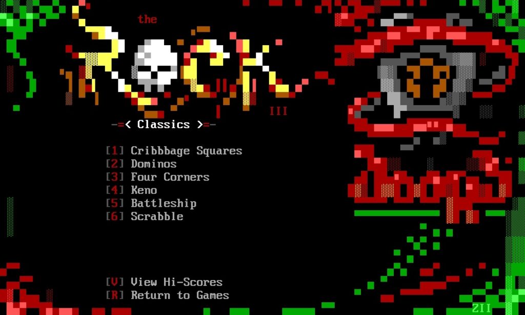 The ROCK Door Sub-Menu 3 ANSI screen